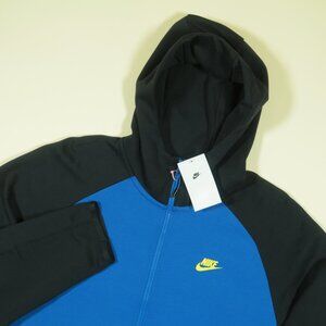 Nike NSW Tech Fleece Hoodie Mens XL Royal Blue Black Full Zip New